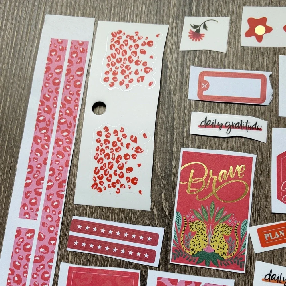 ❤️$3 Wild Red and Pink Hues Not So Mystery Happy Planner Sticker Set